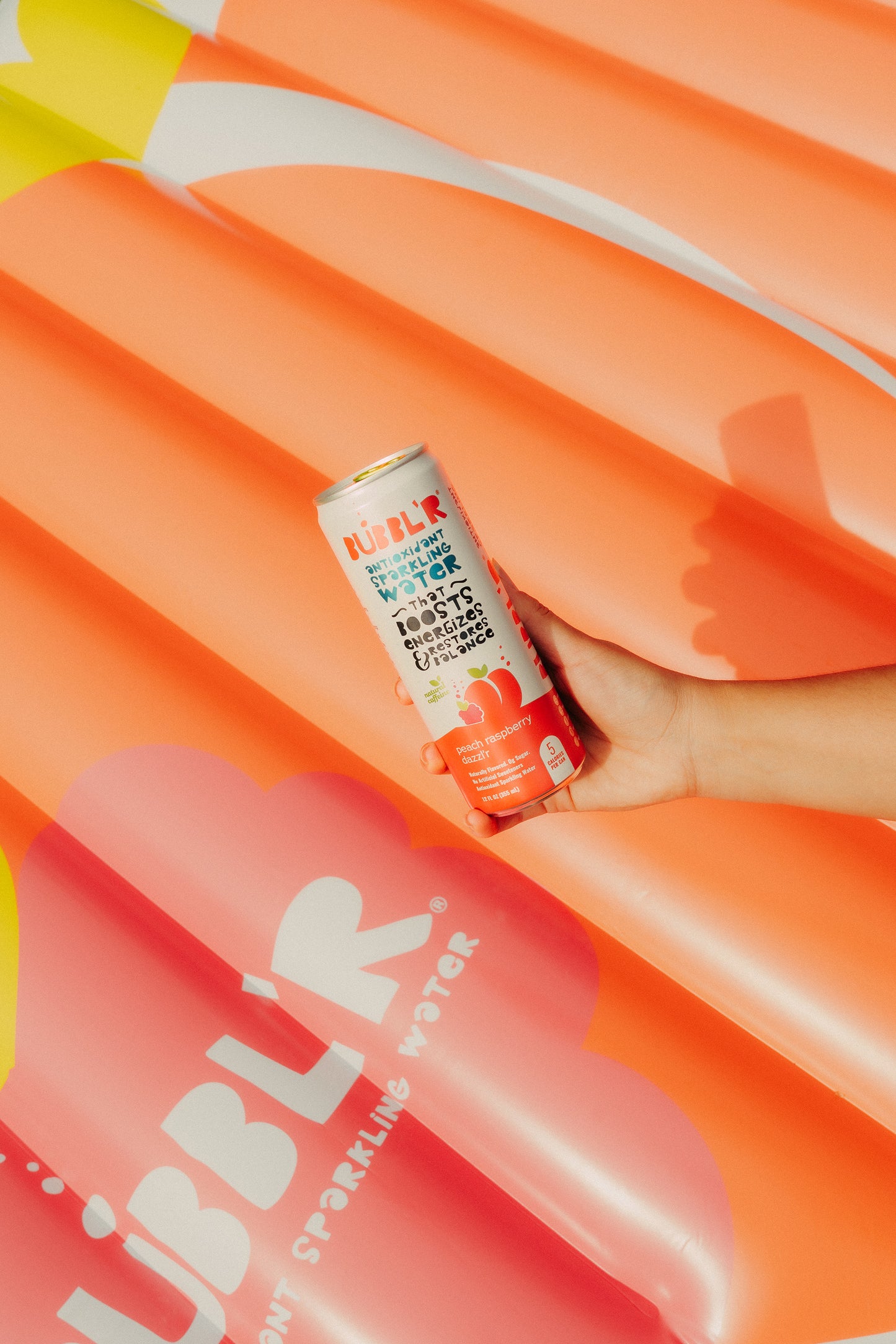 BUBBL'R peach raspberry dazzl'r fruit float