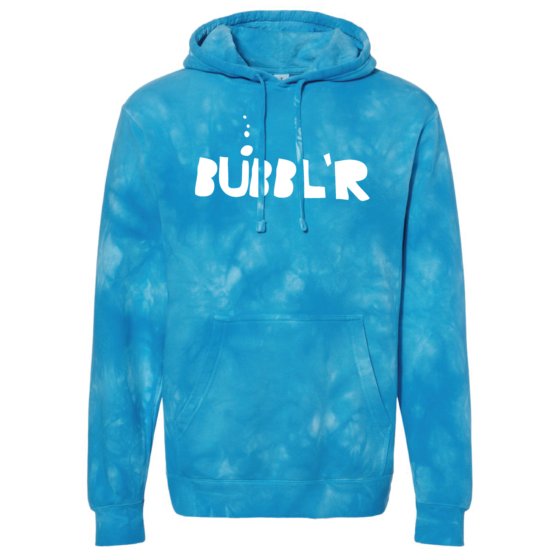 keep it cool BUBBL'R hoodie blue tie-dye